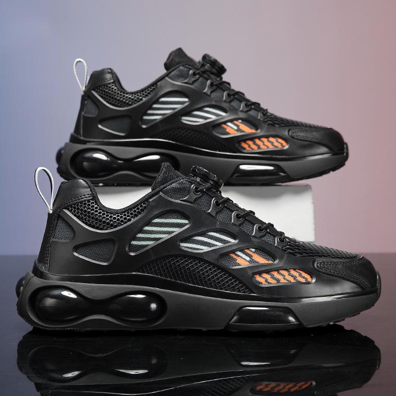 Spring and Summer New Men's Outdoor Shoes Swivel Buckle Breathable Lightweight Sports Shoes Wearresistant Large Sole Men's Shoes