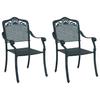 Chaises de jardin vidaXL 2 pièces en aluminium vert 42002381