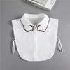 Formal False Collar Women Embroidery Faux Col Half Shirt Blouse Fake Collars Sweater Shirt Detachable Collars Accessories