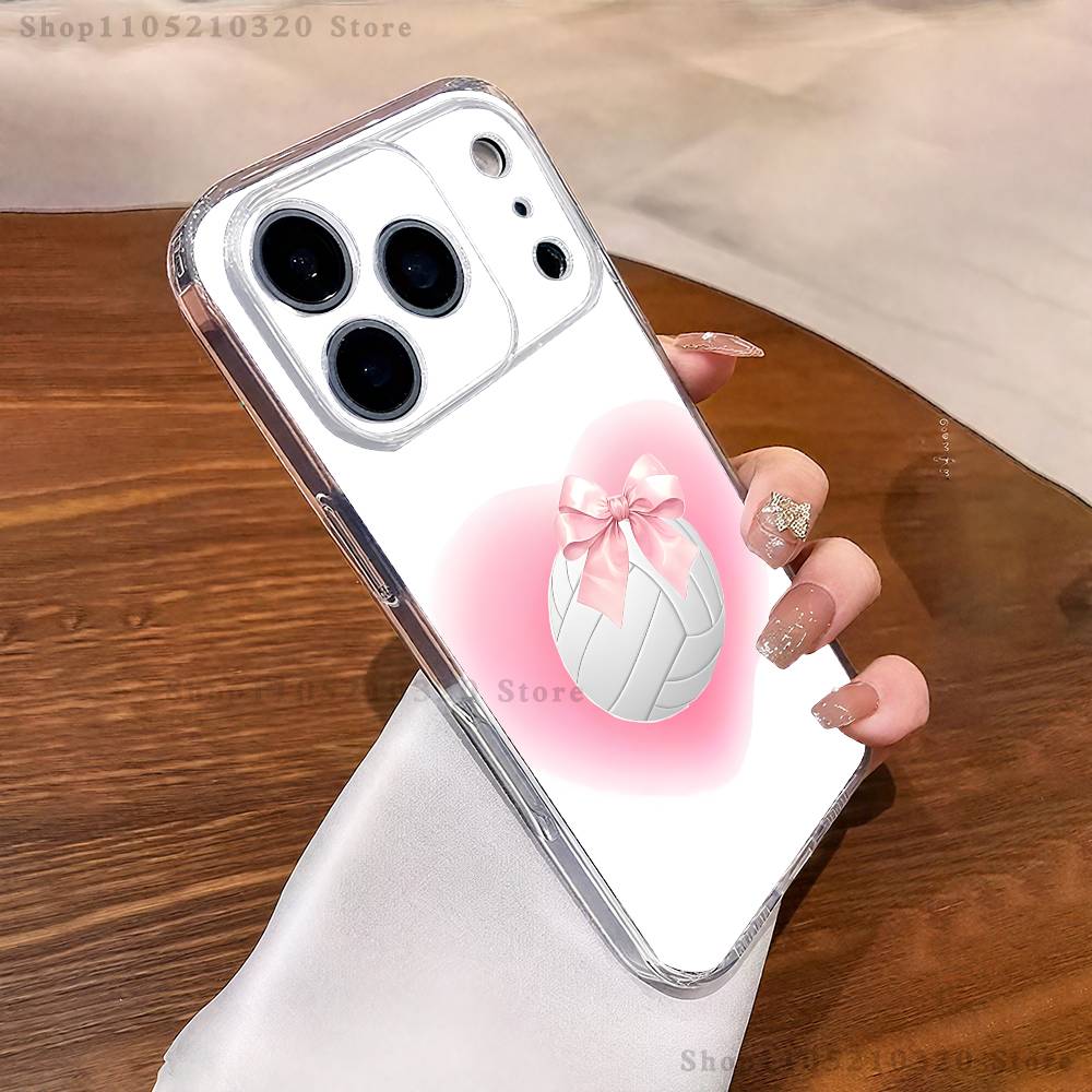 

Sport Beach Volleyball Phone Case For iPhone 17,16,15,14,13,12,11 Pro,Max,Plus,XR,Mini,E Clear Full-coverage Soft Cover iPhone13