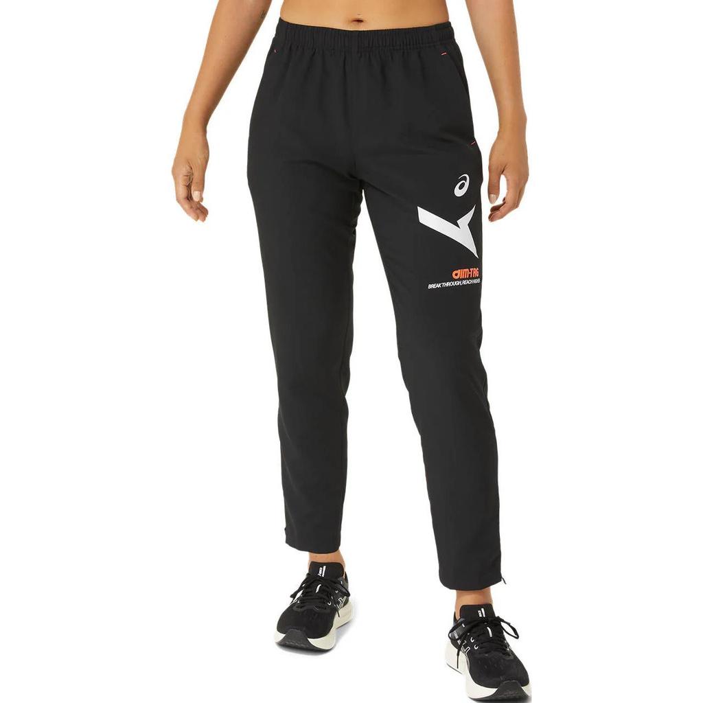 Asics Womens Aim-Trg Dry Cloth Pant Comfortable Breathable Mid-Rise Casual Pants Women pants Black 2032C974-001