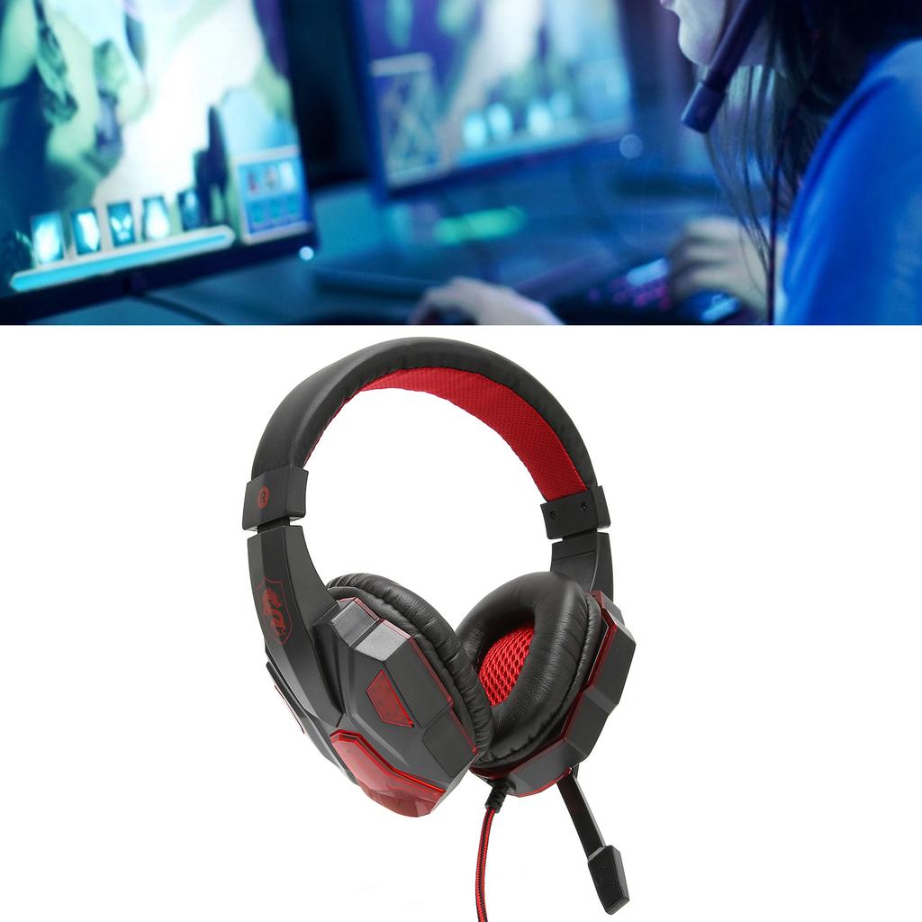 Gaming Headset Lichtgevend   Volume 3,5 mm Gaming Headset met Microfoon voor PC