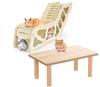 Wooden Hamster Cage Hideout Two Tier Platform House Compact Pet Habitat For Small Hamsters Home Display For Kids Birthday Gift