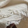 Coperta a Tasselli in Garza a Quattro Strati 100% Cotone Classe A per Divano e Ufficio - Copertura in Cotone per Tutte le Stagioni