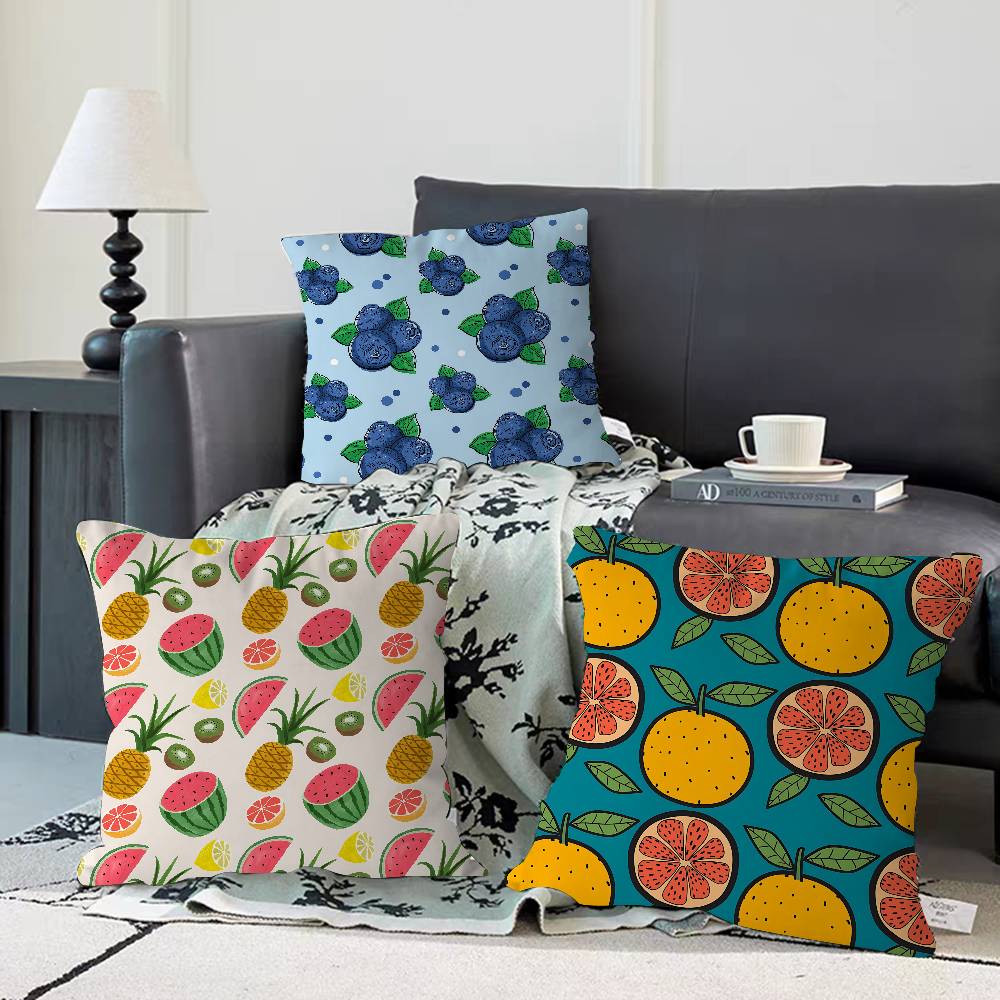 Art Fruit Pillow Gift Home Office Decoration Pillow Bedroom Sofa Car Cushion CoverPillow Case
