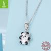 S925 Sterling Silver Cute Bear Pendant Accessories, Exquisite Animal Diy Bracelet Beaded Accessories