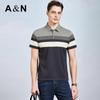 Men's Retro Stylish Stretch Short-Sleeve Polo Shirt with Silk Blend