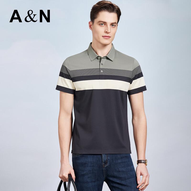 Men's Retro Stylish Stretch Short-Sleeve Polo Shirt with Silk Blend