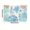 4/6pcs Set Summer Ocean Theme Pattern Placemats, Seasonal Daily Holiday Decor, Suitable for Home Kitchen Dining Party Indoor Outdoor Decoration, 12x18