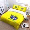 Brésil CBF Logo Jaune Literie Literie Housse de couette Ensemble Housse de couette Taies d'oreiller Décoration de la maison (1 * Housse de couette 2 * Taies d'oreiller, sans couette)