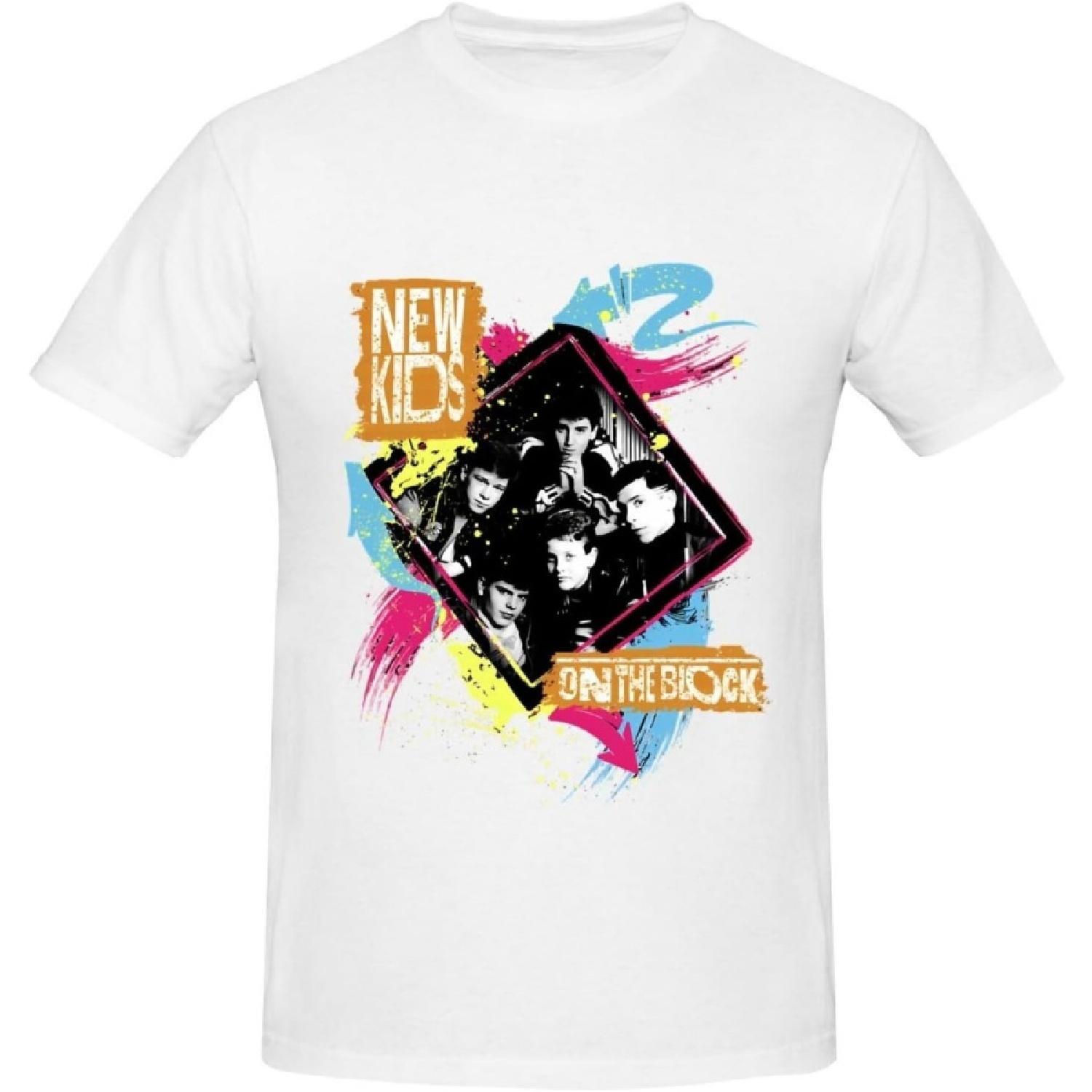 The most comfortable way to travel Nieuw Kids Music On The Block Heren T-shirt Basis Korte Mouw Klassiek Jeugdherinnering Casual Top(4) XL wit