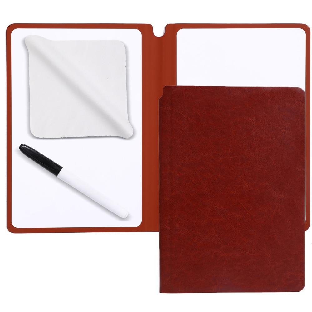 

A5 Whiteboard Notebook Leather Drawing Draft Book Simple Writing Board Gift коричневий