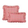30x50cm Plaid Cushion Cover Square Shape Piping Pillowcase Ruffled Cushion Cover  Living Room Decor