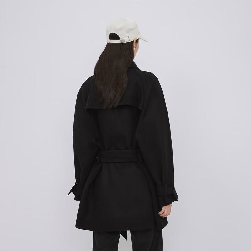 Less 2024 Spring French Lazy Double-faced Wool Coat