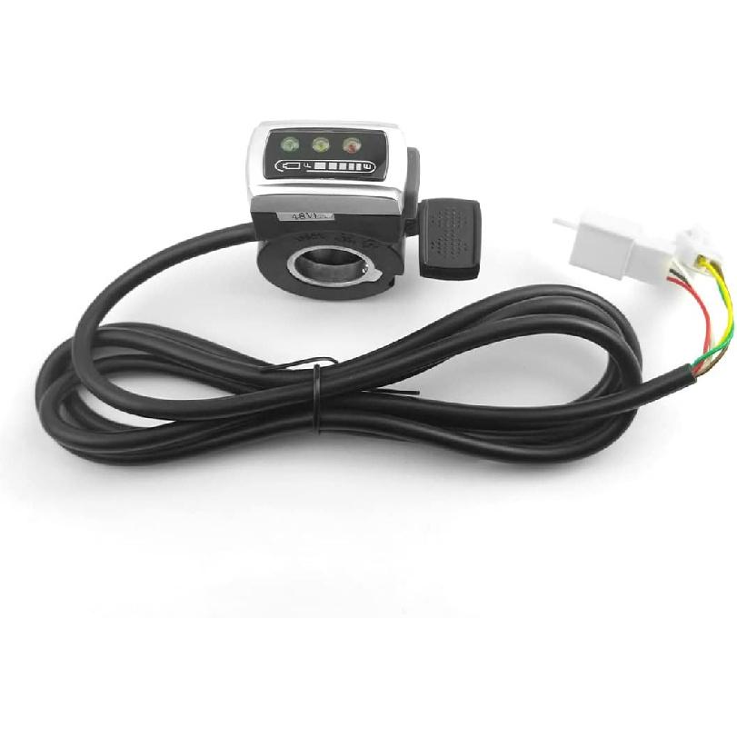 L-faster 24V/36V/48V Bike Thumb Throttle Wuxing Finger Speed Accelerator with Indicator for Mountain Bicycle E-Scooter 24V