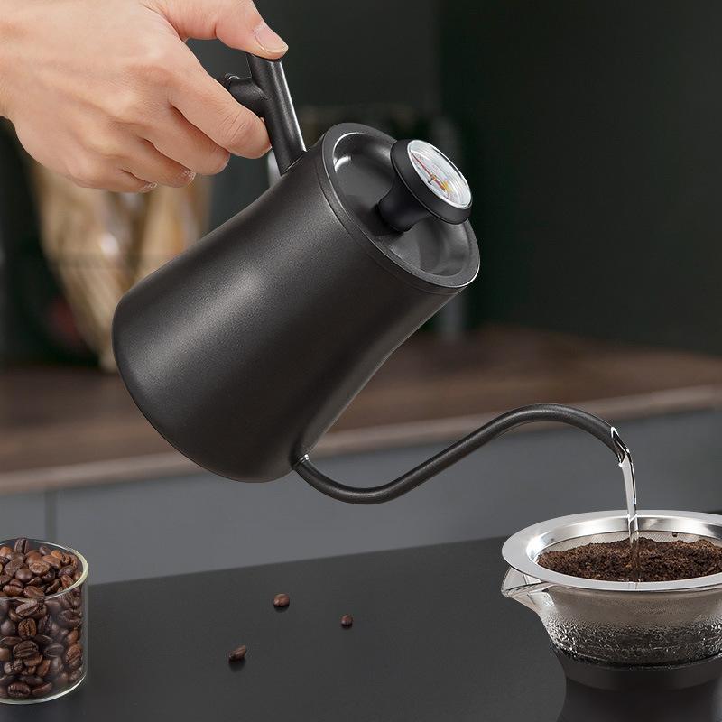 Hand Coffee Thermometer Coffee Pot with Milk Latte Jar Can Be Clipped Stainless Steel Pointer Probe Thermometer