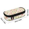Pen Case Large Capacity Strong Polyester Fabric Zipper Closure with Mesh Pocket Removable Divider and Pen Slots for Classroom Use