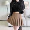 Women High Waist Pleated Skirt A-Line Mini Skirt JK College Style Student Short Skirt