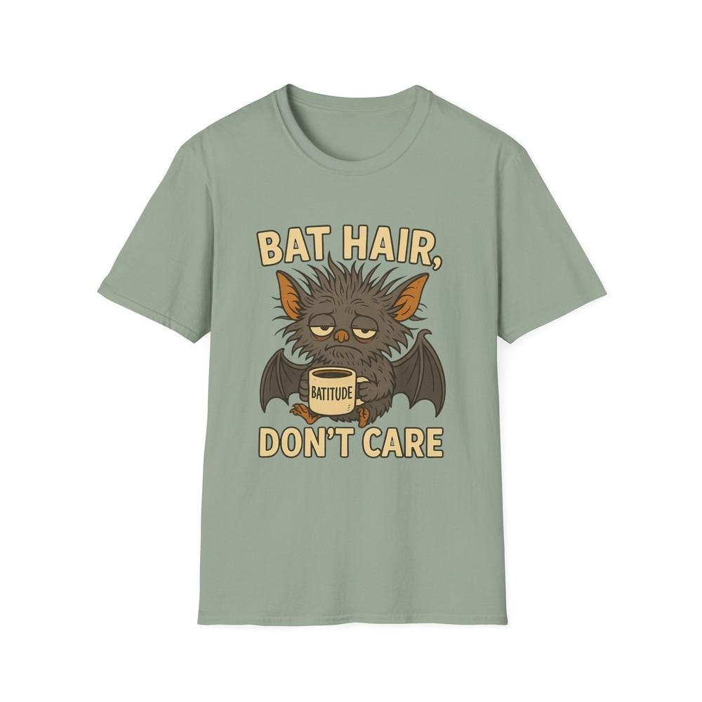 

Unisex Softstyle T-Shirt Bat Hair Don’t Care Funny Bat Coffee Mug Halloween 4XL