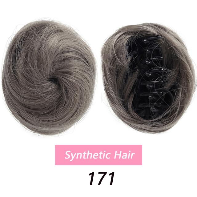 LUPU Synthetic Hair Bun Claw On Chignon Scrunchy Hairpieces PonyTail Chignon For Women Hair Extensions High Temperture Fiber