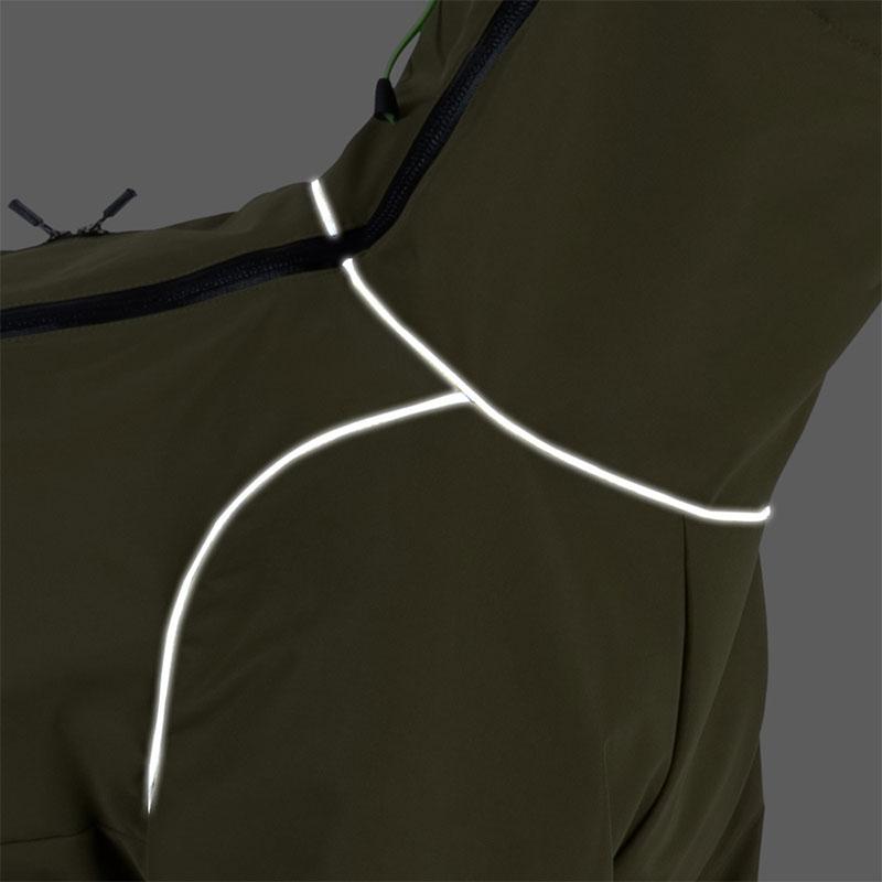 Large Dog Waterproof Winter Jumpsuit High Neck Full Coverage Outdoor Windproof Reflective Dog Coat with Fleece Lining Dog Jacket