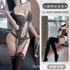 Sexy Leopard Print Bodysuit With Chest Pads Uniform Pure Desire Nightwear Set Women Rompers Clothing Body Suits Fashion Fzn8