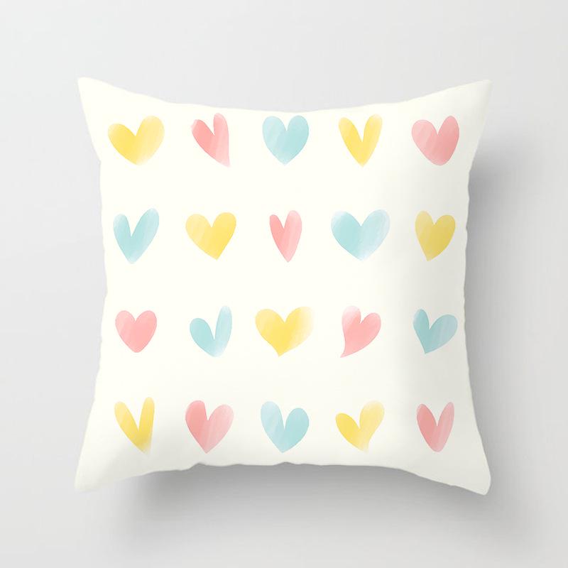 Home Furnishings Simple Golden Sofa Pillow Cover Digitally Printed Car Cushion Cover