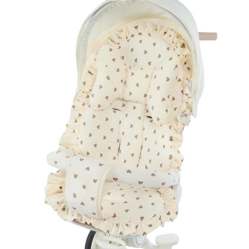 Upgrades Baby Carriage Cushions Not Slip Padding Comfortable Seat Cover Easy Cleaning Suitable for Various Strollers