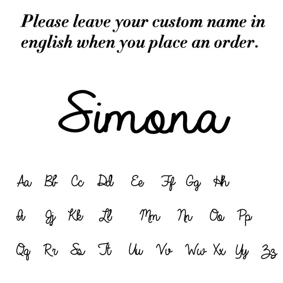 Cooltime Custom Necklace Woman Stainless Steel Personalized Gold Color Chain Letter Necklace Jewelry Birthday's Day Gift