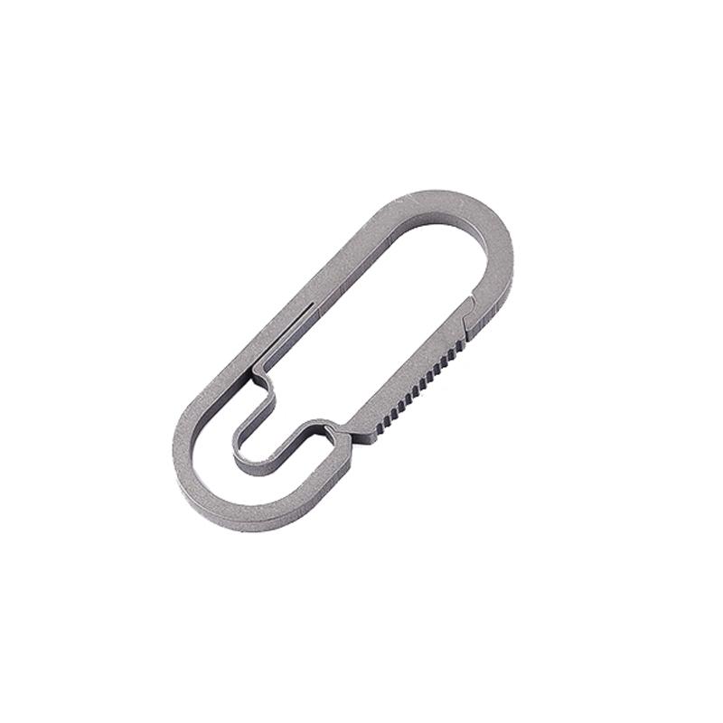 Titanium Alloy Keychain EDC Carabiner Metal Fast Buckle Key Holder Lightweight Keychain Equipment Maximum Weight 25KG