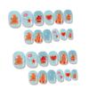 24Pcs/Set Kids Art Tips Christmas Style Extending Nails Portable Delicate Christmas Self Adhesive Nails Tips for Children