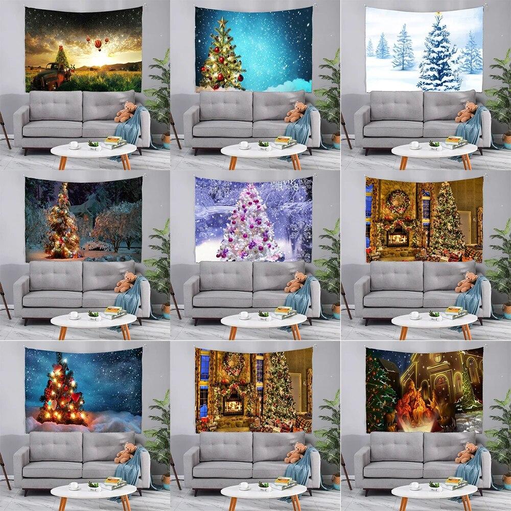 

Гобелен Рождественская елка праздник фото ins фон висит ткань на стене простое украшение комнаты гобелен