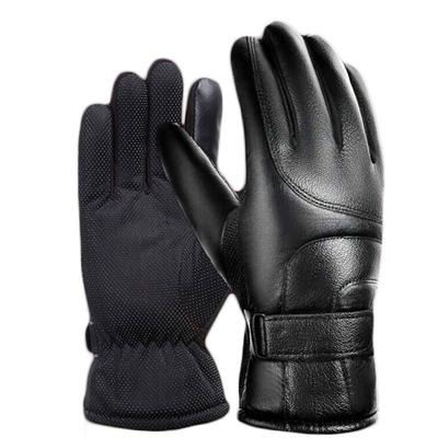 Motorcycle Gloves Men's Winter Piled Thickened Warm Windproof Cold Non-slip Big Seven Outdoor Riding Cotton Gloves