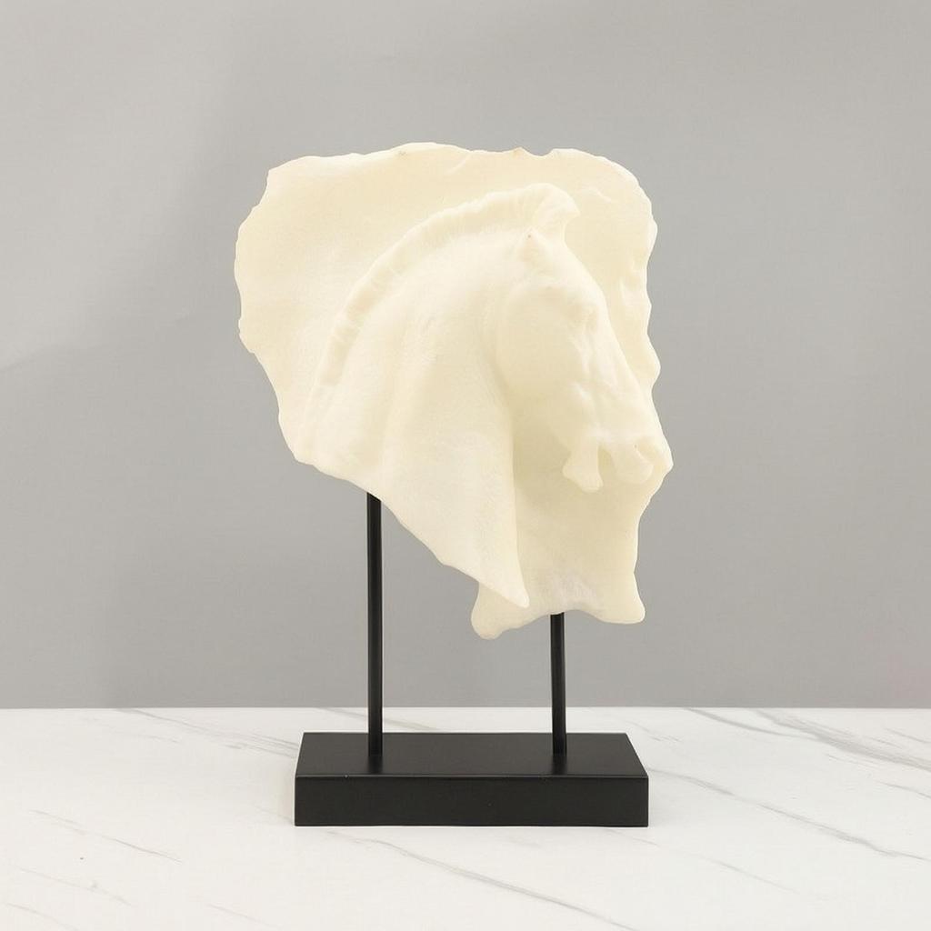 Horse Sculpture Modern Statue with Stand Abstract Ornament for Home