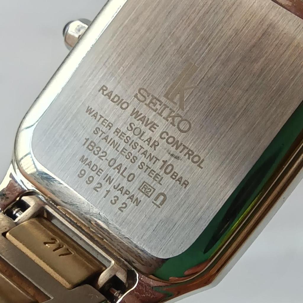 [USED] Seiko Lukia Radio-Controlled Solar Watch 1B32-0AL0 Square