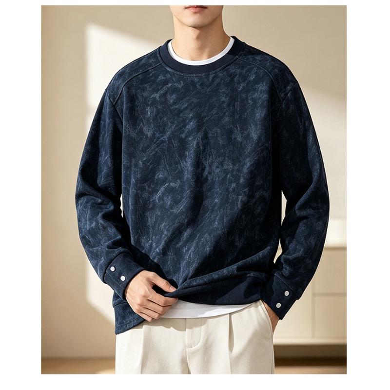 Men S Vintage Loose Fit Crew Neck Long Sleeve Sweatshirt For Teens