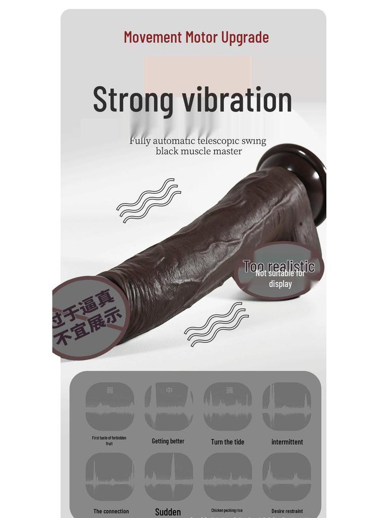 Silicone Telescopic Realistic Vibrator for Women
