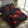 Fantasy Red Glow Soft Brushed Soft Duvet Cover Set Featuring 3D Printing Beding Warm Comforter Set Includes Pilowcases Machine Washabl