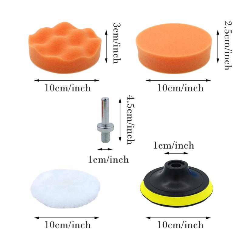Wax Applicator Pads For Cars 5PCS Buffing Foam Pads Wool Pads Washable & Reusable 4inch Pads For Effortless Wax Sealant