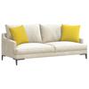 Sofa Cushions 2 pcs Light Yellow 45 x 45 cm Fabric