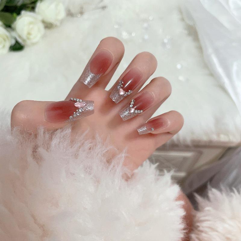 Luxurious Handmade Translucent Nail Tips for Autumn/Winter – Soft Texture, High-Class Feel