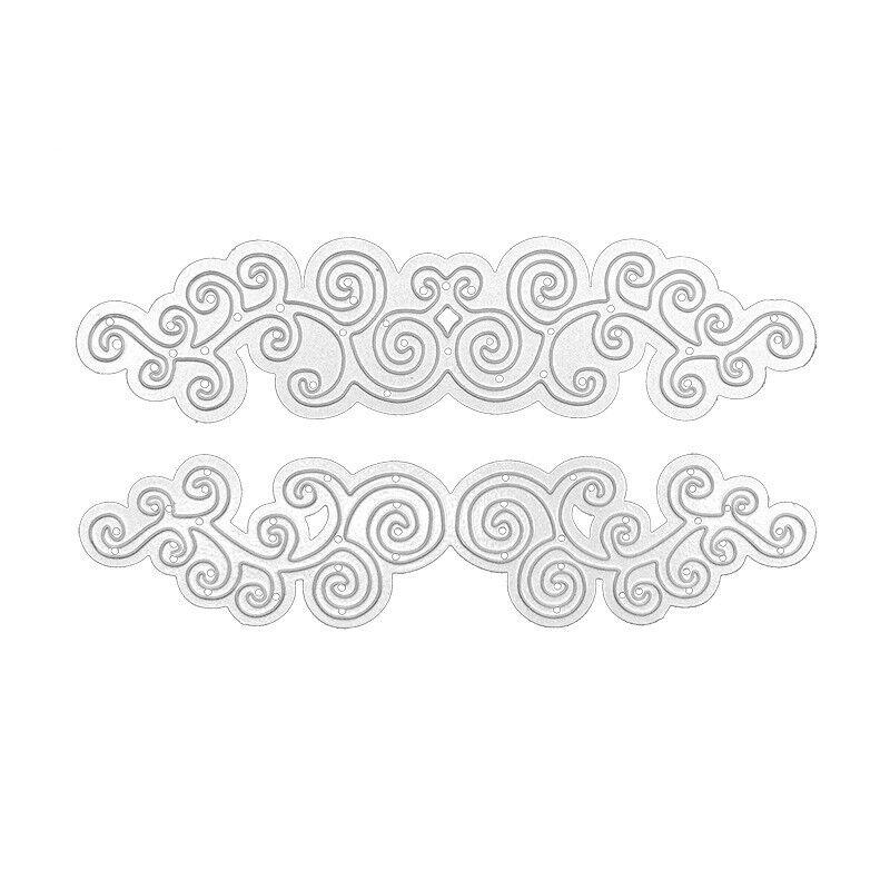 Lace Cutting Dies Metal Stencil DIY Scrapbooking Album Paper Card Embossing Decor Craft Art Edge Wave Lines
