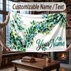 Decorative Artwork Theme Throw Blanket Custom Name Text Personalized Blanket Soft Cozy Blanket for Home Sofa Bed