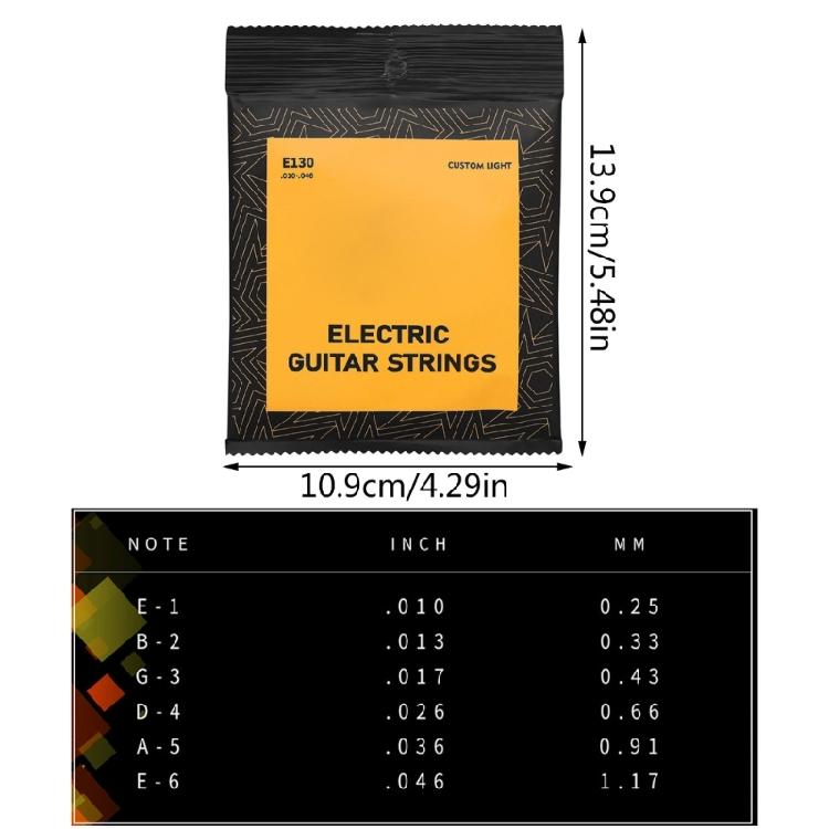 6Pcs 10-46 Electric Guitar Strings Brilliant Sound Quality Strings