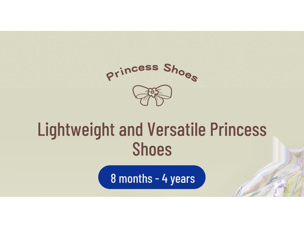 Yingbeimi Girls' First Steps Princess Shoes - 2026 Spring Collection for Kindergarten & Indoor Use