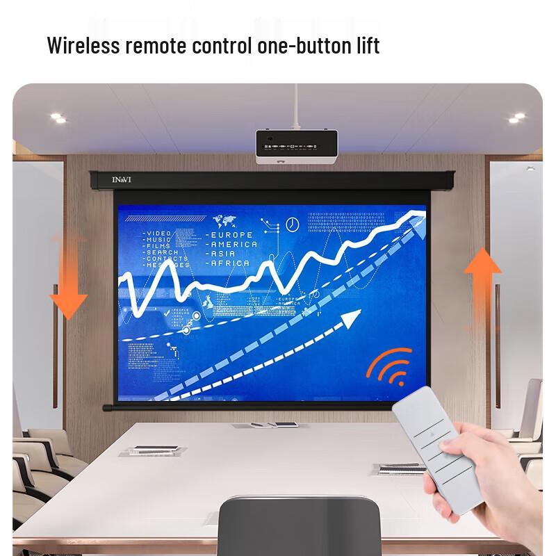 IN&VI 100-inch Electric Remote Control Projector Screen