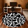 1pc cow print Round Chair mat Area Rug - Non-Slip, Floor Mat for Office, Bedroom, and Indoor Decor c1125288