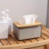Bambus Holz Abdeckung Kunststoff Tissue Box Papier Halter Dispenser Home Storage Fall