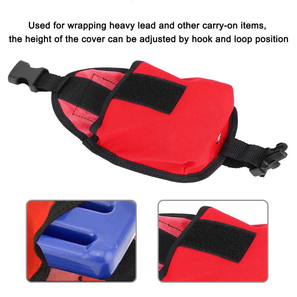 KEEP DIVING 2KG Scuba Diving Weight Belt Pocket with Quick Release Buckle (Red)