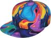 Romantic Pink Heart Patterned Snapback Cap Baseball Cap Men Women Cats Adjustable 3D Printed Snapback Flat Bill Hip Hop Hat